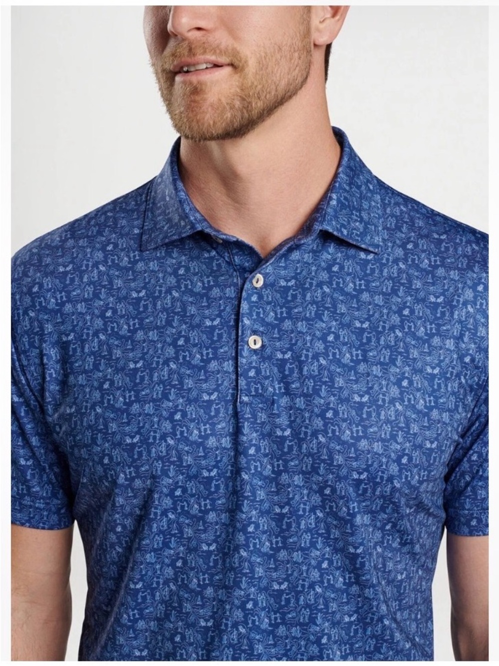 Peter Millar "Carolina Shag" Performance Polo! Sport Navy - XL - NWT & Sealed - Picture 3 of 4